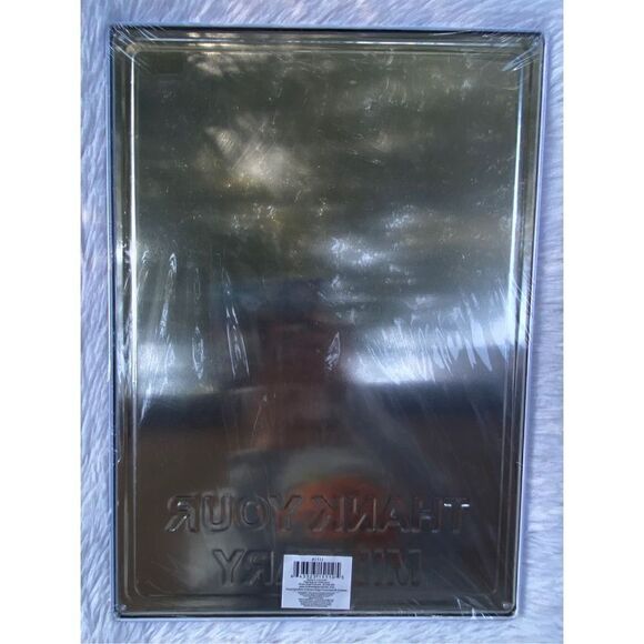 NWT NEW “THANK YOUR MILITARY” Metal Tin Sign Plaque Rustic Iron Store - Picture 5 of 7